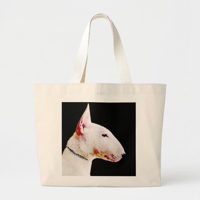 Bolsa Tote Grande Sacola de bull terrier (Frente)