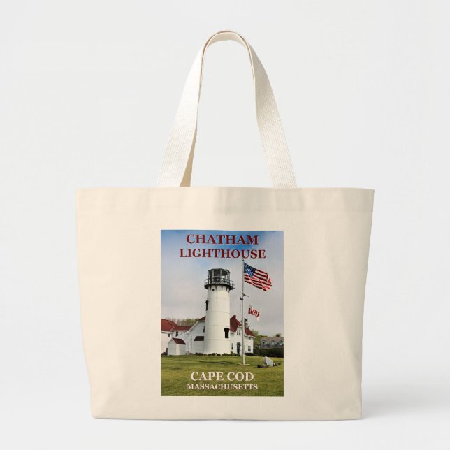 Bolsa Tote Grande Sacola de Cape Cod Massachusetts do farol de (Frente)