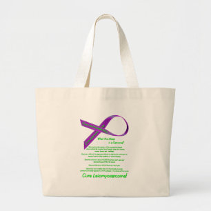 Bolsa Tote Grande Sacola de Leiomyosarcoma da cura