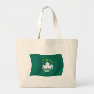 Bolsa Tote Grande Sacola de Mão com a Bandeira de Macau