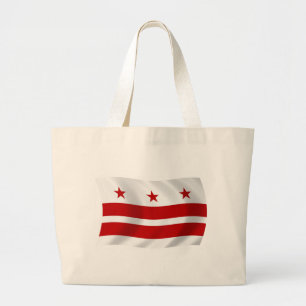Bolsa Tote Grande Sacola de mão com a bandeira de Washington D.C.