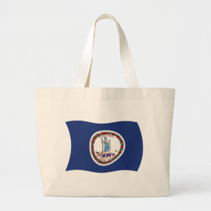 Bolsa Tote Grande Sacola de mão da bandeira da Virgínia