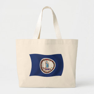 Bolsa Tote Grande Sacola de mão da bandeira da Virgínia