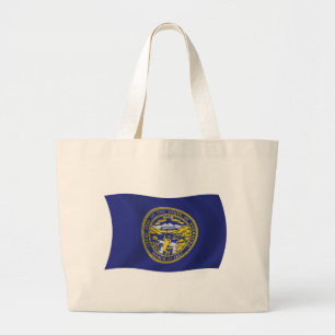 Bolsa Tote Grande Sacola de Mão da Bandeira de Nebraska