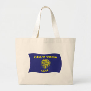 Bolsa Tote Grande Sacola de mão da bandeira de Oregon