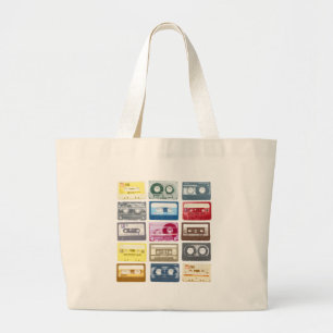 Bolsa Tote Grande Sacola de Mixtapes