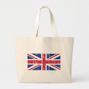 Bolsa Tote Grande Sacola de Union Jack do vintage