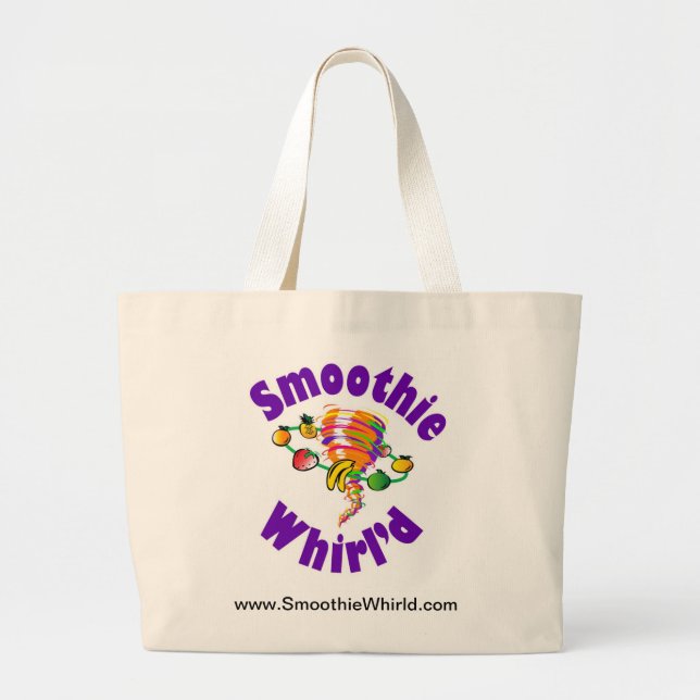 Bolsa Tote Grande Sacola de Whirl'd do Smoothie grande (Frente)