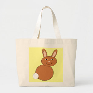 Bolsa Tote Grande Sacola do coelho de felz pascoa