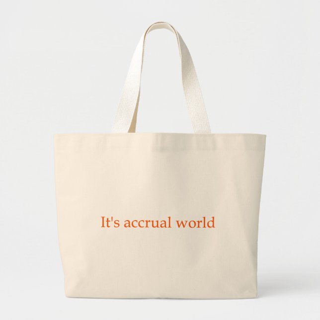 Bolsa Tote Grande Sacola do contador (Frente)