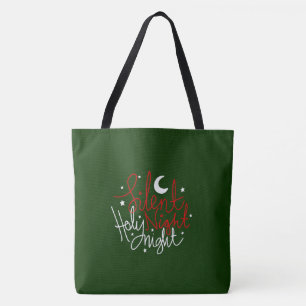 Bolsa Tote Grande sacola do feriado - noite silenciosa