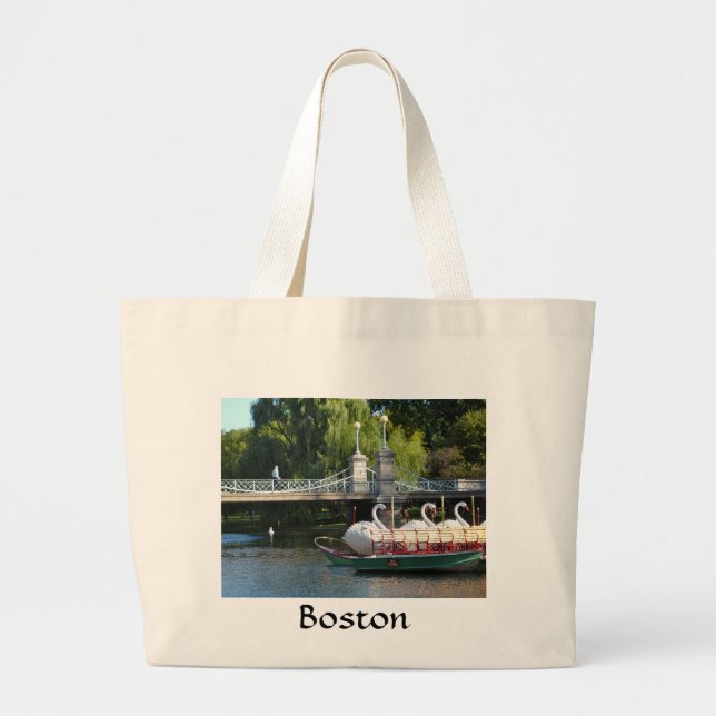 Bolsa Tote Grande Sacola do jardim público de Boston (Frente)