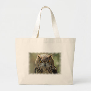 Bolsa Tote Grande Sacola do jumbo da foto da coruja