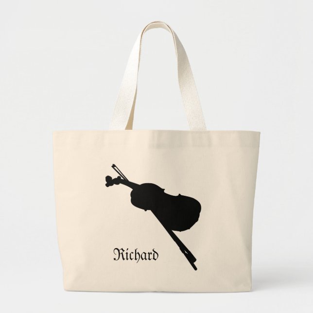 Bolsa Tote Grande Sacola do jumbo do violino (Frente)