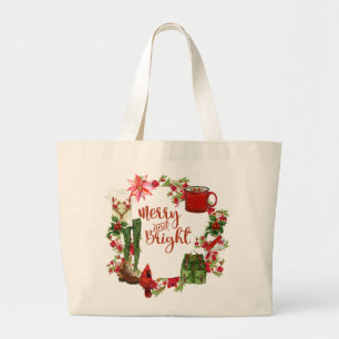 Bolsa Tote Grande Sacola do Natal do caminhante