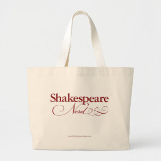 Bolsa Tote Grande Sacola do nerd de Shakespeare