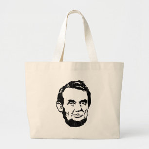 Bolsa Tote Grande Sacola do retrato de Abraham Lincoln