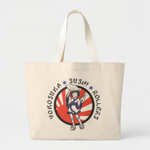Bolsa Tote Grande Sacola do rolo do sushi de Yokosuka