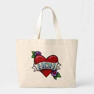 Bolsa Tote Grande Sacola do tatuagem da mamã