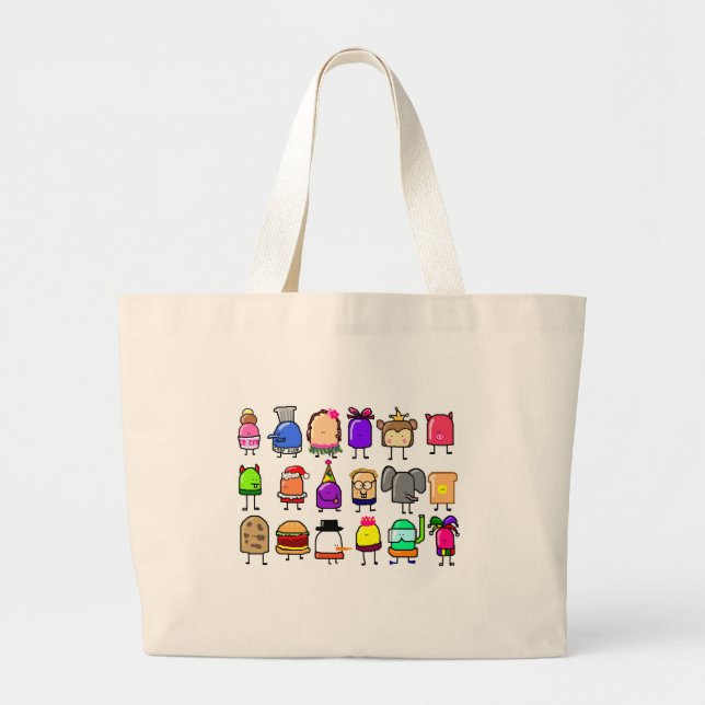 Bolsa Tote Grande Sacola dos aliens (Frente)