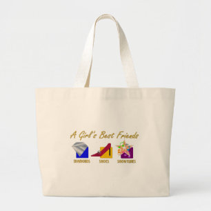Bolsa Tote Grande Sacola dos melhores amigos da menina