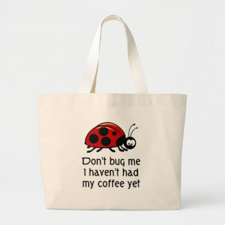 Bolsa Tote Grande Sacola engraçada do amante do café
