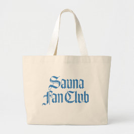 Bolsa Tote Grande Sacola enorme azul do clube de fãs da sauna