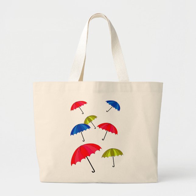 Bolsa Tote Grande Sacola enorme com design Uplifting do guarda-chuva (Frente)