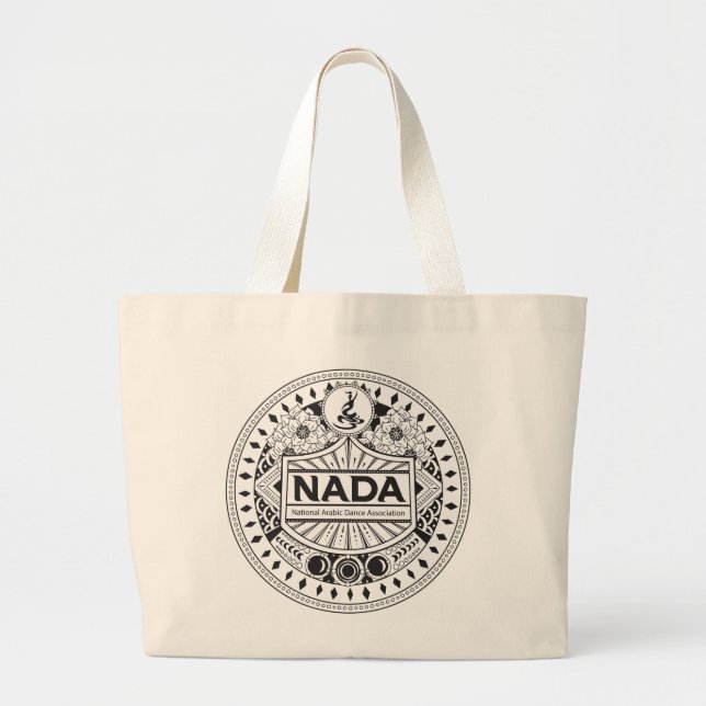 BOLSA TOTE GRANDE SACOLA ENORME DO DESIGN TRIBAL DE NADA PARA A VIDA (Frente)