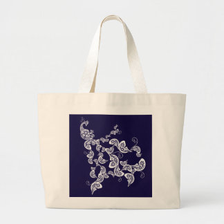 Bolsa Tote Grande Sacola feita sob encomenda branca do teste padrão