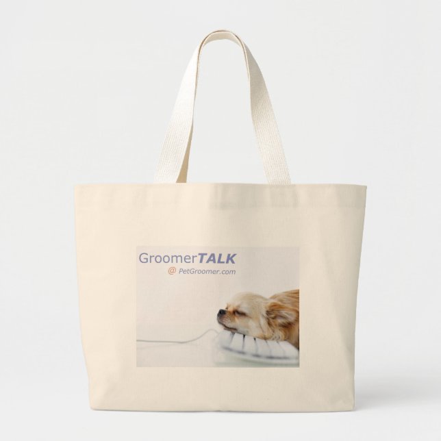 Bolsa Tote Grande Sacola GroomerTALK @ PetGroomer.com (Frente)