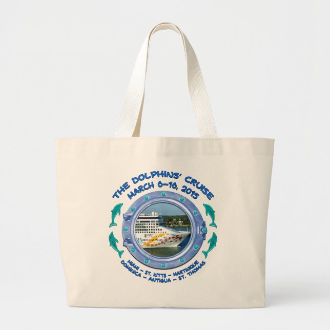 Bolsa Tote Grande Sacola - o cruzeiro dos golfinhos (Frente)