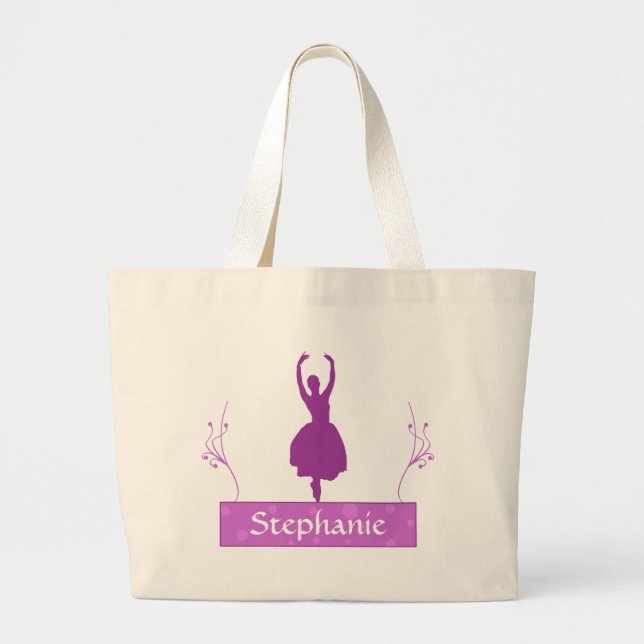 Bolsa Tote Grande Sacola personalizada bailarina (Frente)