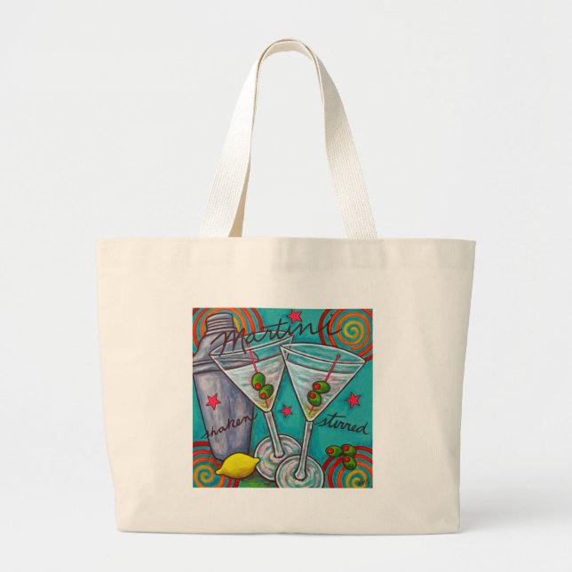 Bolsa Tote Grande Sacola retro de Martini (Frente)