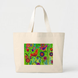 Bolsa Tote Grande Sacola reusável da arte popular