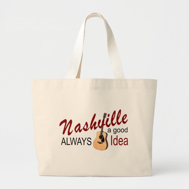 Bolsa Tote Grande Sacola sempre boa do jumbo da ideia de Nashville (Frente)