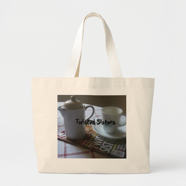 Bolsa Tote Grande Sacola torcida das irmãs (Frente)