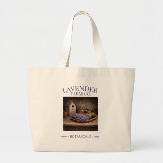 Bolsa Tote Grande Sacola Tote Botânica Lavender Farm Co
