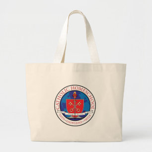 Bolsa Tote Grande Sacolas católicas da crista de Homeschool