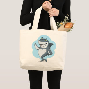 BOLSA TOTE GRANDE SACOLAS DE COMPRAS DE TUBARÕES