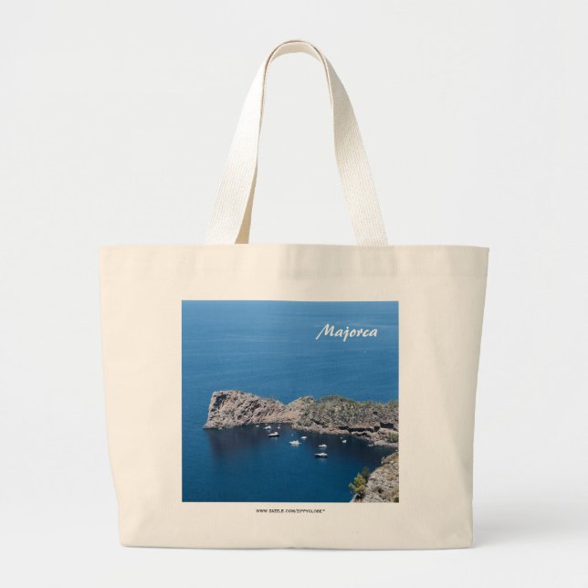 Bolsa Tote Grande Sacolas de Lona de Mallorca (Frente)