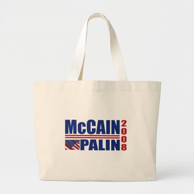 Bolsa Tote Grande Sacolas de McCain Palin (Frente)