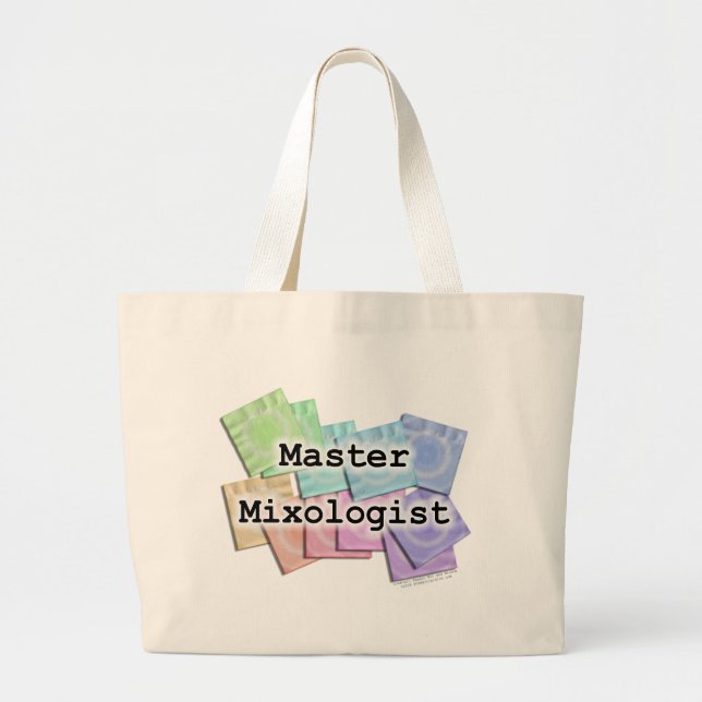 Bolsa Tote Grande Sacolas - MESTRE MIXOLOGISTA (Frente)