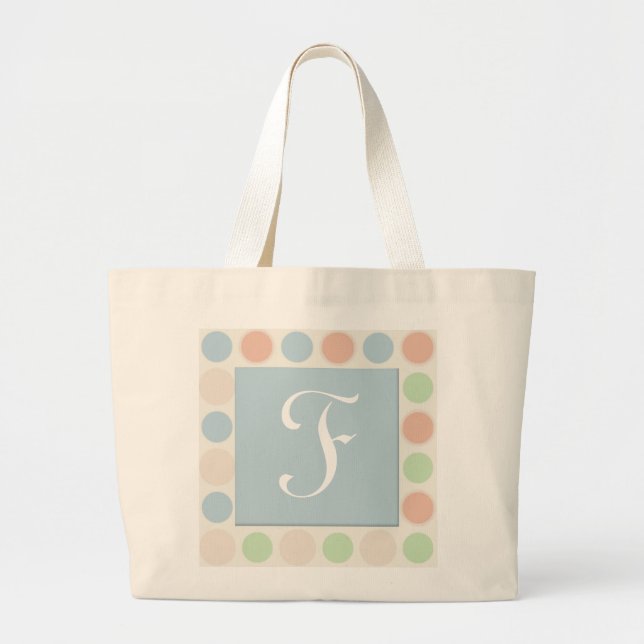 Bolsa Tote Grande Sacolas Monogrammed (Frente)