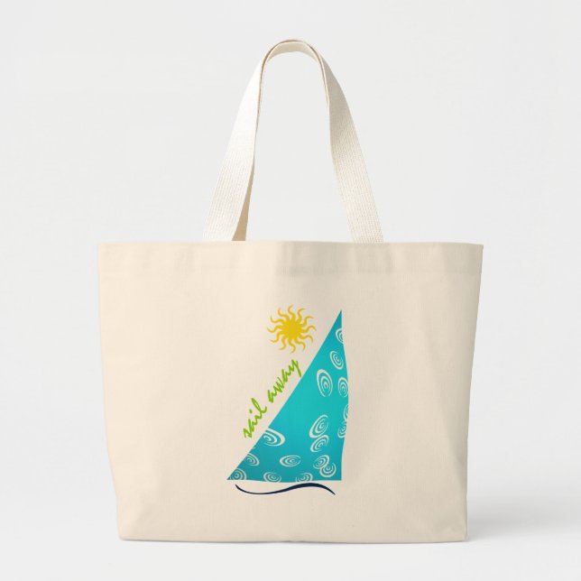 Bolsa Tote Grande Sail Away in turquoise... (Frente)