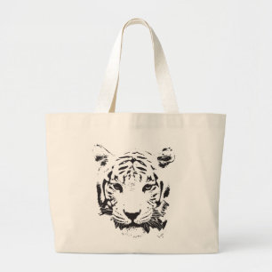 Bolsa Tote Grande Salvar a Extinção do Tigre é para sempre