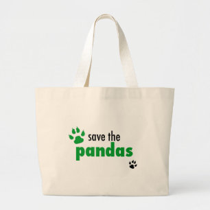 Bolsa Tote Grande Salvar as pandas