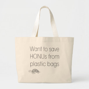 Bolsa Tote Grande Salvar Honu