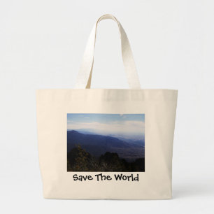 Bolsa Tote Grande Salvar o saco do mundo