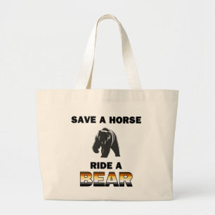 Bolsa Tote Grande Salvar um Cavalo
